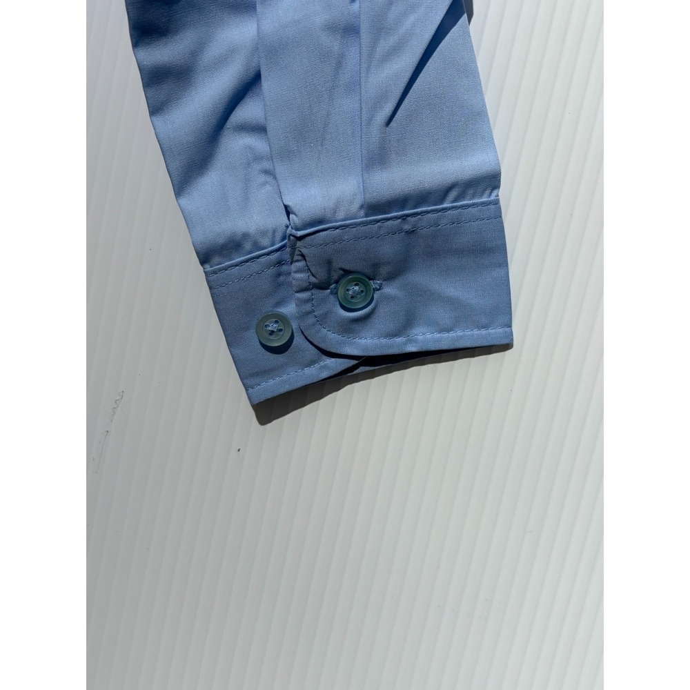 A+ School Apparel Girls Peter Pan Blouse Long Sleeve Blue Uniform Shirt YXS - Picture 10 of 10
